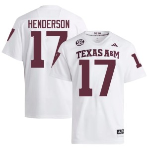 Texas A&M University College Football White #17 Men Ryan Henderson Alumni Jerseys 329347-410
