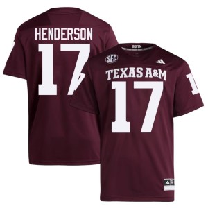 Texas A&M Maroon College Football Men's Player Ryan Henderson #17 Jerseys 616422-465