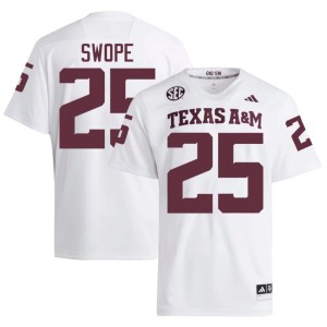 Texas A&M Aggies Ryan Swope Embroidery White College Football Men's #25 Jersey 650938-397