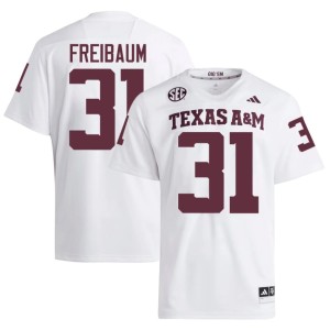Texas A&M University Mens College Football Shea Freibaum White Replica #31 Jerseys 992974-912
