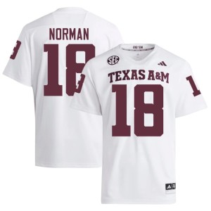 Texas Aggies Mens TK Norman White College Football Replica #18 Jersey 619244-211
