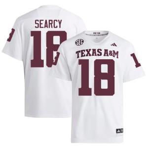 A&M White Men's T.J. Searcy High School #18 College Football Jersey 799984-177