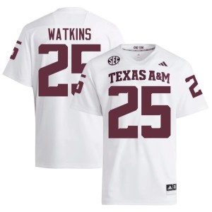 TAMU Men White Tamarion Watkins 2026-27 College Football #25 Jerseys 489765-914