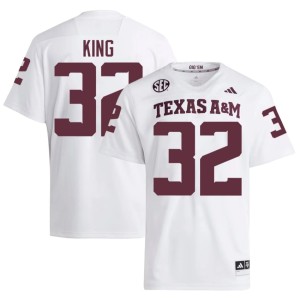 TAMU White Stitched College Football Men #32 Tank King Jersey 487550-625