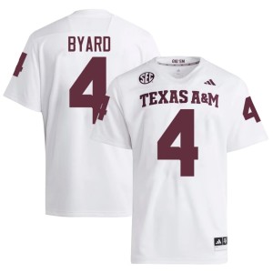 Texas High School Men's #4 College Football White Tawfiq Byard Jersey 399755-381