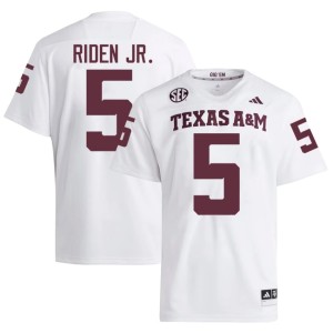 Texas A&M Men's College Football NCAA Tiger Riden Jr. White #5 Jerseys 941687-194