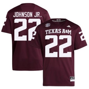Texas Aggies #22 University Tom Tom Johnson Jr. Men College Football Maroon Jerseys 534071-817