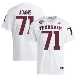 Texas Aggies White College Football Tyree Adams #71 High School Men's Jersey 755088-395