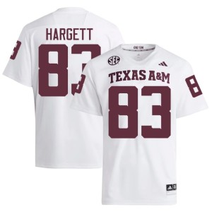 Aggies Men's Replica White #83 College Football Will Hargett Jersey 403484-535