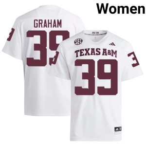 Texas A&M White Adam Graham College Football Official #39 Women Jerseys 300683-647