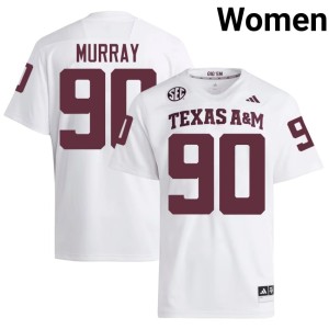 Texas Aggies White University Women's #90 Asher Murray College Football Jersey 788658-500