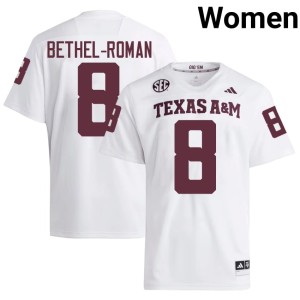 Texas A&M Aggies Women's 2026-27 College Football White #8 Ashton Bethel-Roman Jersey 946283-913