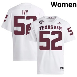 TAMU White College Football Game Blake Ivy Women #52 Jersey 903653-555