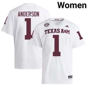 12th Man White Bryce Anderson College Football Women #1 High School Jersey 493869-575