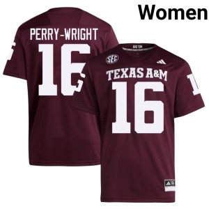 Texas A&M University 2026 Bryce Perry-Wright #16 Women's College Football Maroon Jerseys 477060-171