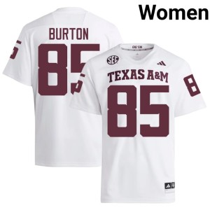 Texas A&M College Football Womens High School White Chase Burton #85 Jerseys 906381-540