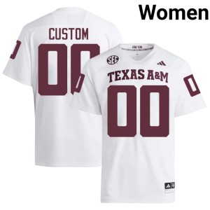 Aggies #00 2026-27 Women Custom White College Football Jerseys 571908-984