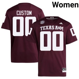 Aggies College Football Limited Custom Maroon Womens #00 Jerseys 645841-608