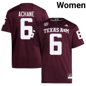 12th Man 2026 #6 Women's Maroon De'Von Achane College Football Jerseys 722640-438