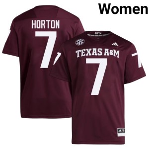 Texas A&M Womens Maroon High School #7 Isaiah Horton College Football Jerseys 587156-653