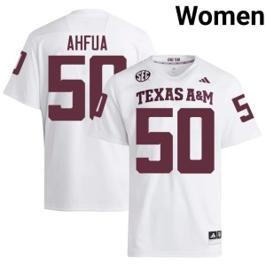 A&M Limited Isendre Ahfua Women White College Football #50 Jersey 104913-567