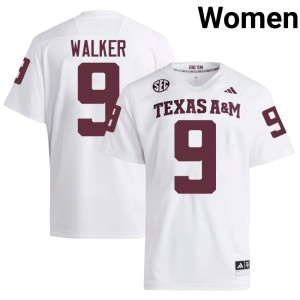 Texas A&M #9 White Player Jahdae Walker Womens College Football Jerseys 194272-215