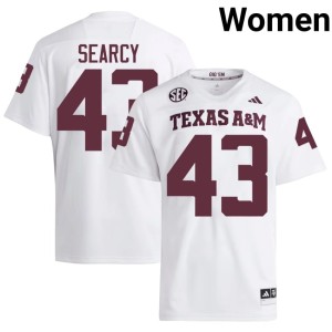 Texas Aggies Jeremiah Searcy White 2026 #43 Women College Football Jersey 558335-860