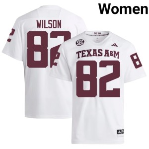 Aggies Women College Football Jonah Wilson Alumni #82 White Jersey 346732-473
