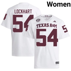 Texas A&M Aggies Women College Football Limited White #54 Jordan Lockhart Jerseys 958802-262