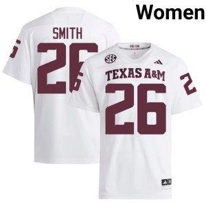 A&M 2026-27 College Football Kevin Smith #26 White Women Jerseys 710531-449