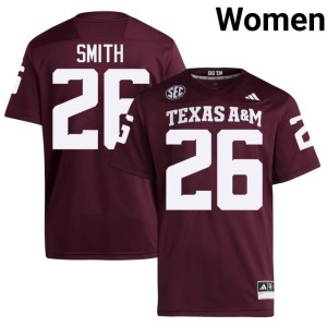 Texas A&M Aggies College Football Maroon #26 Kevin Smith Women Game Jersey 473285-138