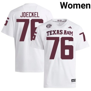 12th Man White Official Luke Joeckel #76 College Football Women Jersey 476059-979