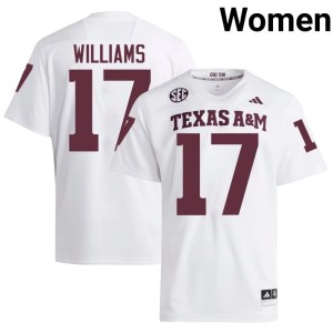 12th Man White Madden Williams 2026-27 College Football #17 Womens Jerseys 589657-266