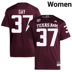 Texas A&M Peyton Gay Maroon University Womens College Football #37 Jersey 101809-768