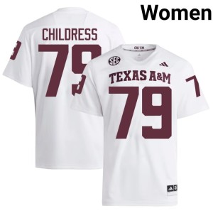 Aggies White #79 Replica Women College Football Ray Childress Jersey 712167-370
