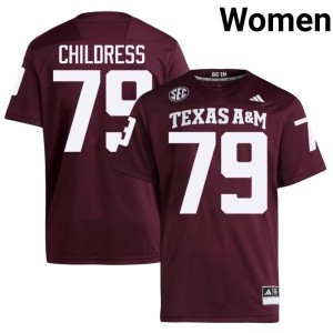 Texas A&M College Football Women's Stitched Maroon #79 Ray Childress Jersey 172713-465