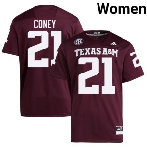 A&M #21 Ray Coney College Football Alumni Maroon Womens Jerseys 286259-377