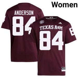 TAMU Richie Anderson Women Official Maroon #84 College Football Jersey 931198-162