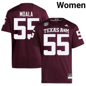 A&M Limited Samu Moala College Football Maroon Women #55 Jerseys 186374-412