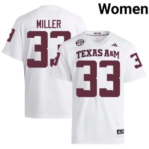 Texas Womens White Embroidery #33 Storm Miller College Football Jersey 986633-761