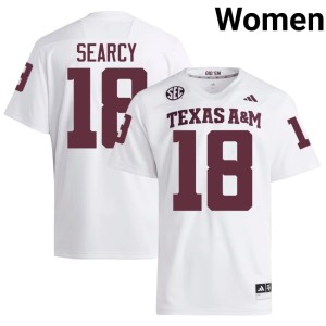 Texas Aggies College Football Womens White #18 Alumni T.J. Searcy Jersey 745333-968