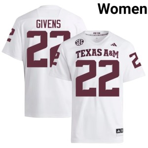 Texas A&M Tristian Givens Women College Football #22 White 2026-27 Jerseys 832890-861