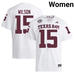 Aggies #15 Tylan Wilson White College Football 2026-27 Women's Jersey 712953-949