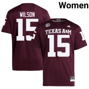 Texas A&M Tylan Wilson NCAA Womens #15 Maroon College Football Jerseys 941803-590