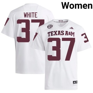 TAMU Women White 2026-27 Tyler White #37 College Football Jerseys 683407-385