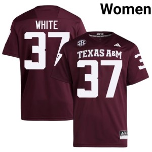 Texas A&M Womens 2026-27 #37 Maroon Tyler White College Football Jersey 615932-678