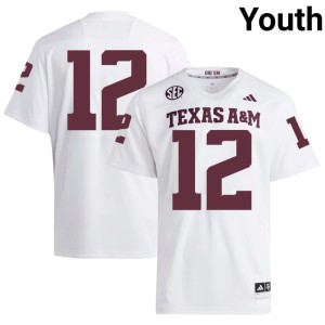 Texas A&M Youth White 12th Man College Football Replica #12 Jersey 755446-888