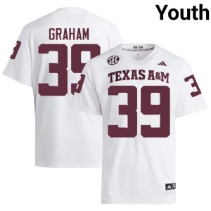A&M #39 White Adam Graham Youth College Football NCAA Jerseys 958700-365