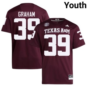 Texas A&M University Replica #39 Adam Graham Maroon Youth College Football Jersey 341709-356