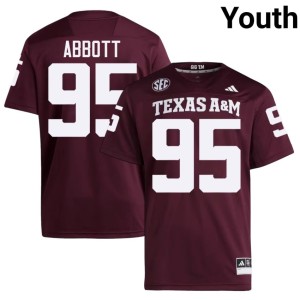 Texas A&M University Youth #95 Maroon Alex Abbott College Football Jerseys 129856-842